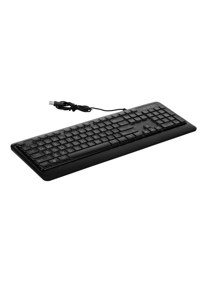 Wired Large Print Keyboard Black - Image 4