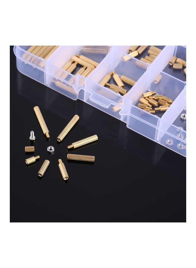 Spacing M3/M2 Screw Cylindrical Brass Threaded Pillar PCB Hex Standoff Spacer Male to Female DIY Set Stainless Steel Nut Assortment Mounting Hardware Kit Golden/Silver  - Image 4