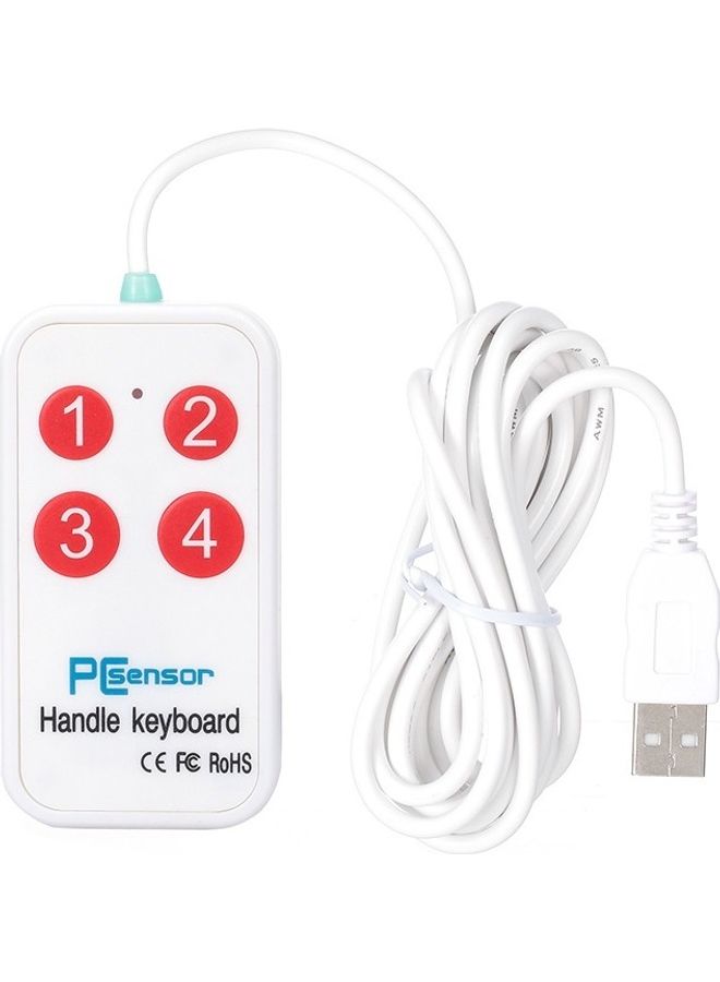 USB Handle Keyboard White - Image 1