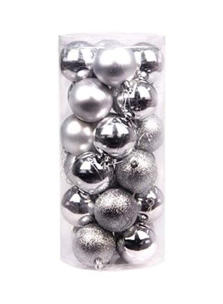 24-Piece Christmas Tree Decorative Balls Silver 4cm - v1626932780/N49134326A_1