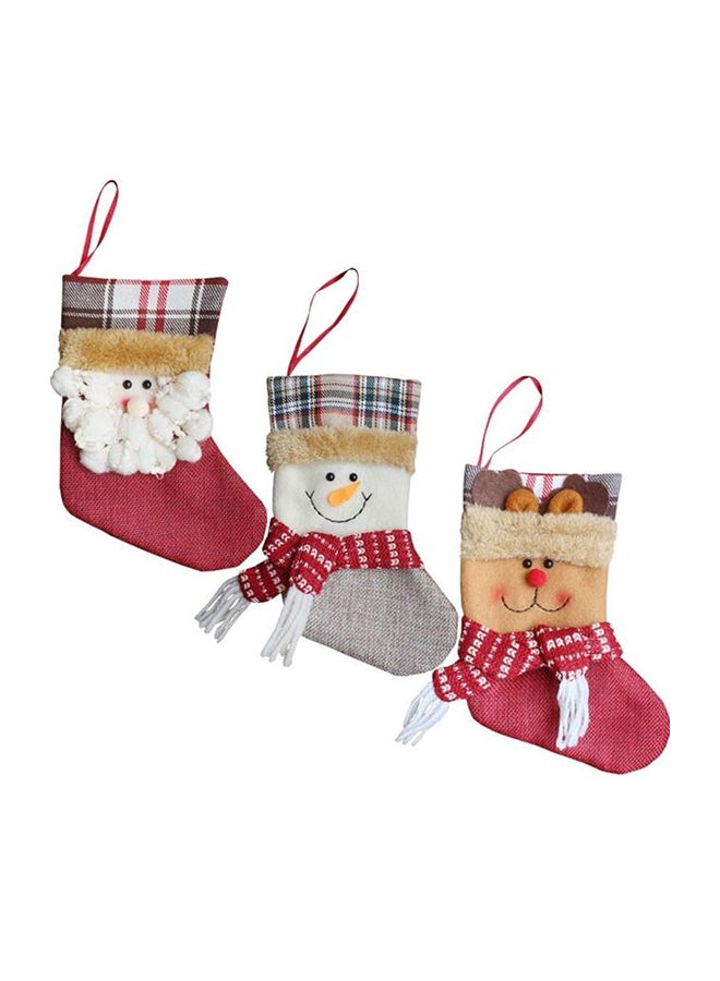 3-Piece Hanging Socks Multicolour 19x10.5cm - Image 1