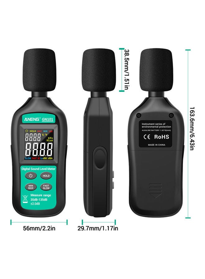 ANENG Digital Sound Level Meter Black/Green  - Image 5