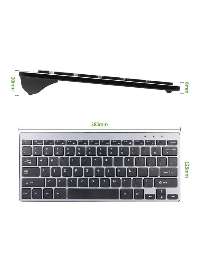 2.4G Keyboard Ultra Thin Mini Wireless Keyboard Multicolour - Image 4