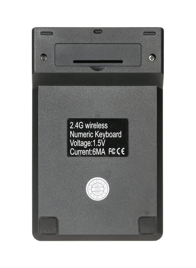 ماركة غير محددة - لوحة أرقام لاسلكية مزودة بلوحة مفاتيح رقمية بمنفذ USB وتردد 2.4 جيجاهرتز لون أسود - Image 1