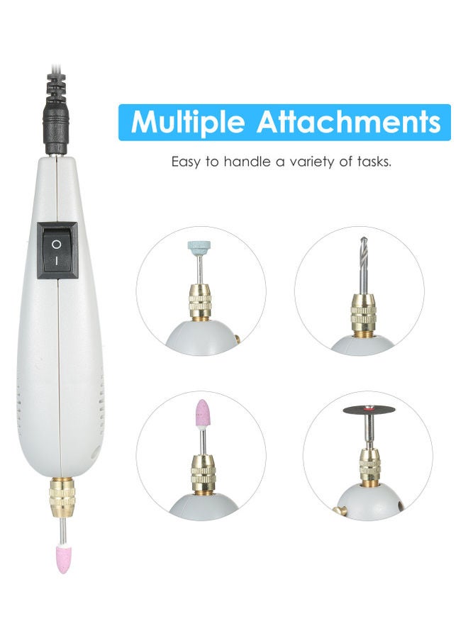 Mini Rotary  Electric Drill White/Black  - Image 4