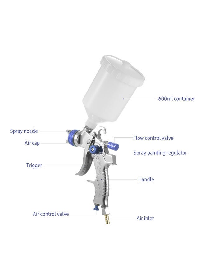 Gravity Feed  Paint Sprayer Blue  - Image 3