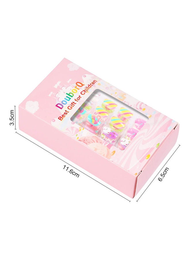 84-Piece Cute Design False Nail Tip Multicolour