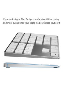 Generic Aluminium  Wireless Numeric Keyboard Silver  - Image 2
