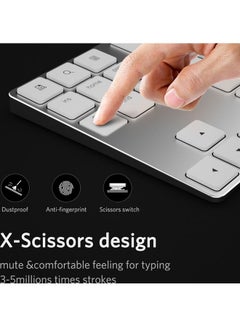 Generic Aluminium  Wireless Numeric Keyboard Silver  - Image 4