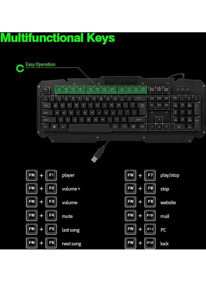 USB Wired Keyboard Black - Image 3