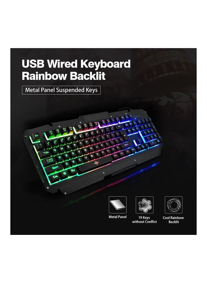 USB Wired Keyboard Black - Image 5