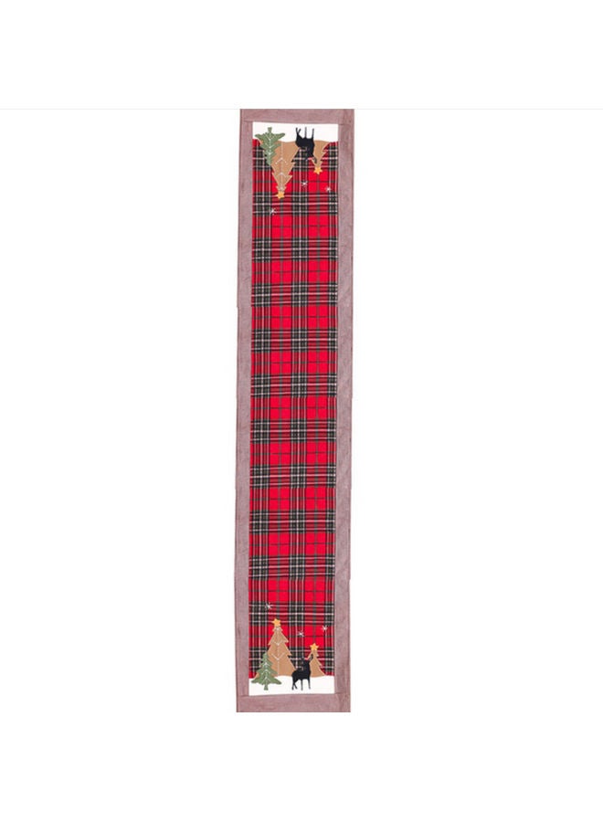 Checkered Tablecloth Decoration for Multicolour 35 x 180 x 0.1cm
