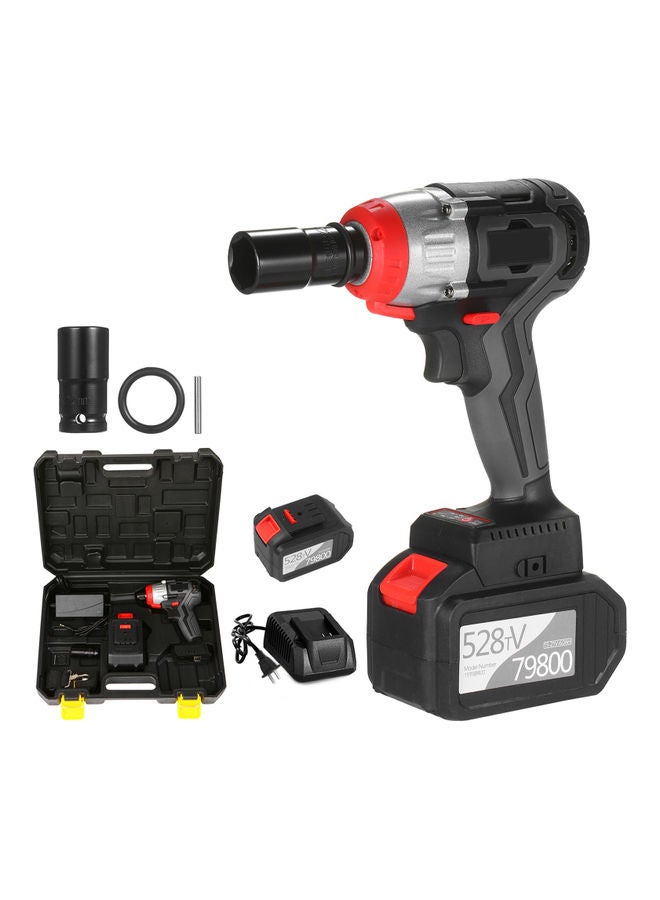 طقم مفتاح ربط صدمي لاسلكي لون أسود - Image 1