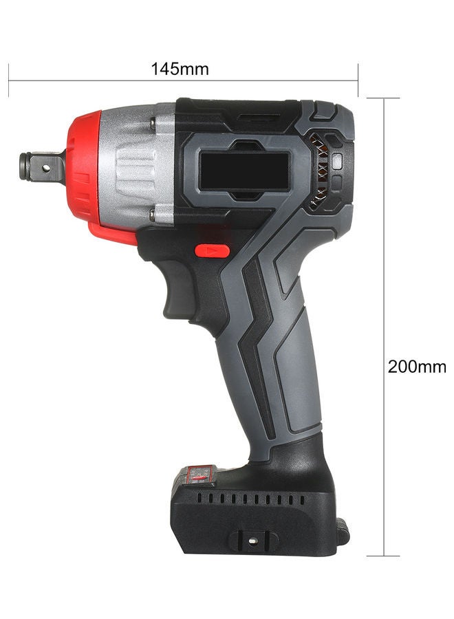 Cordless Impact Wrench With Belt And Carrying Case Set Black  - Image 2