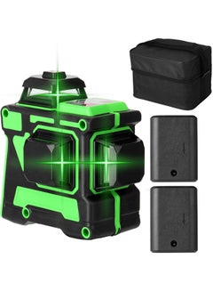 KKmoon 12-Lines Multifunctional 3D Laser Level Tool Kit Green/Black  - Image 1