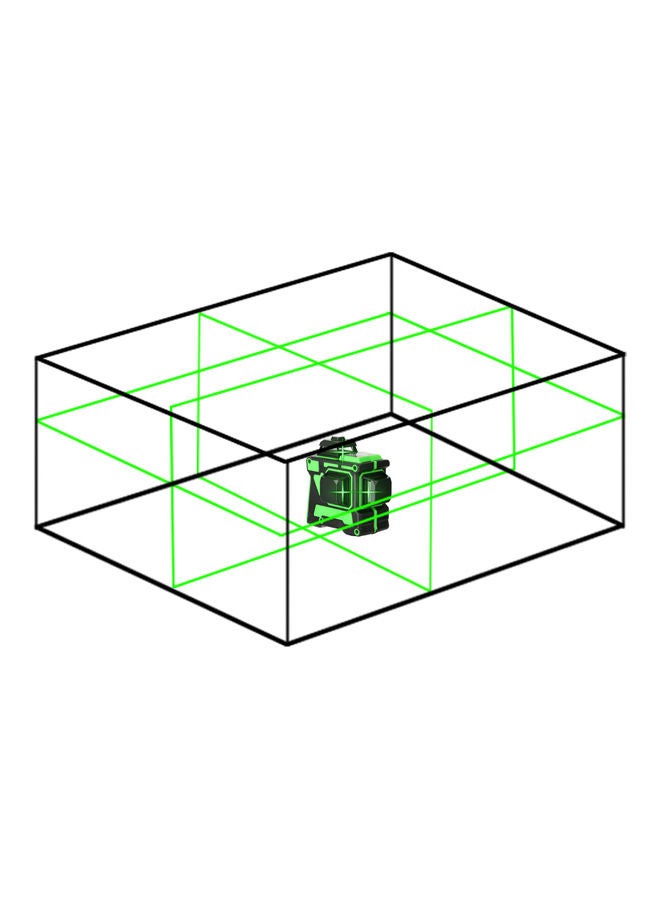 KKmoon - 12-Lines Multifunctional 3D Laser Level Tool Kit Green/Black - Image 1