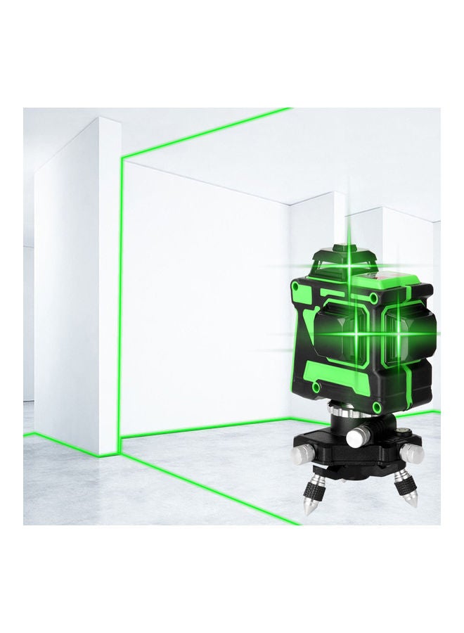 Generic - Multifunctional 12 Lines Laser Level Measuring  Tool Black/Green - Image 1