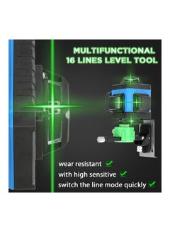 Generic Multifunctional 16 Lines Laser Level Measuring  Tool Black/Blue  - Image 4