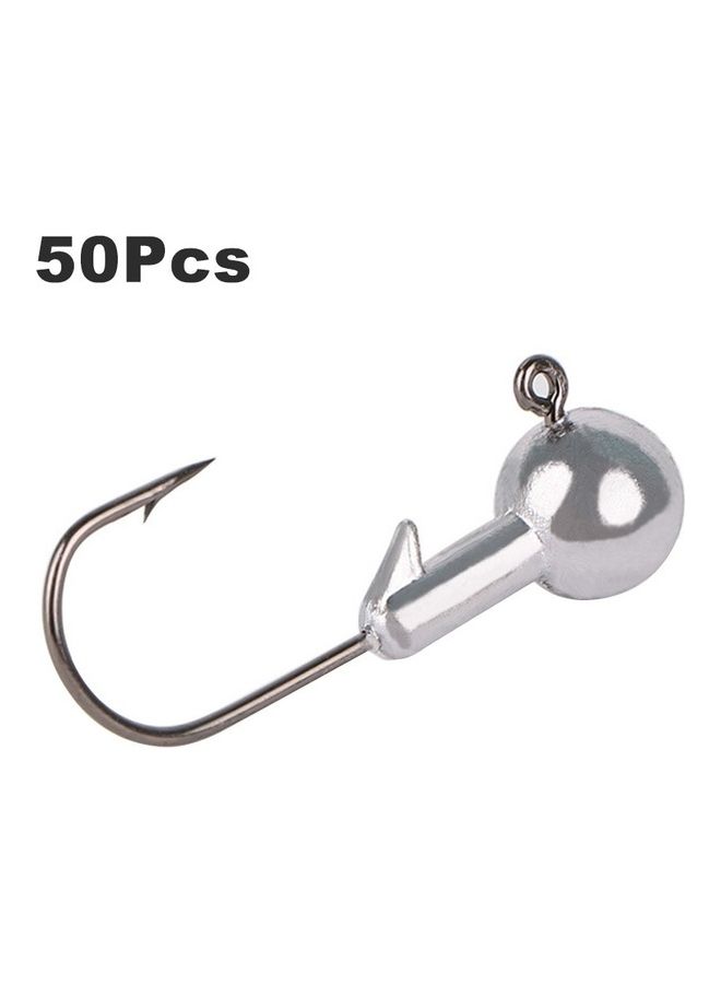 Generic 50-Piece Round Fishing Hooks 