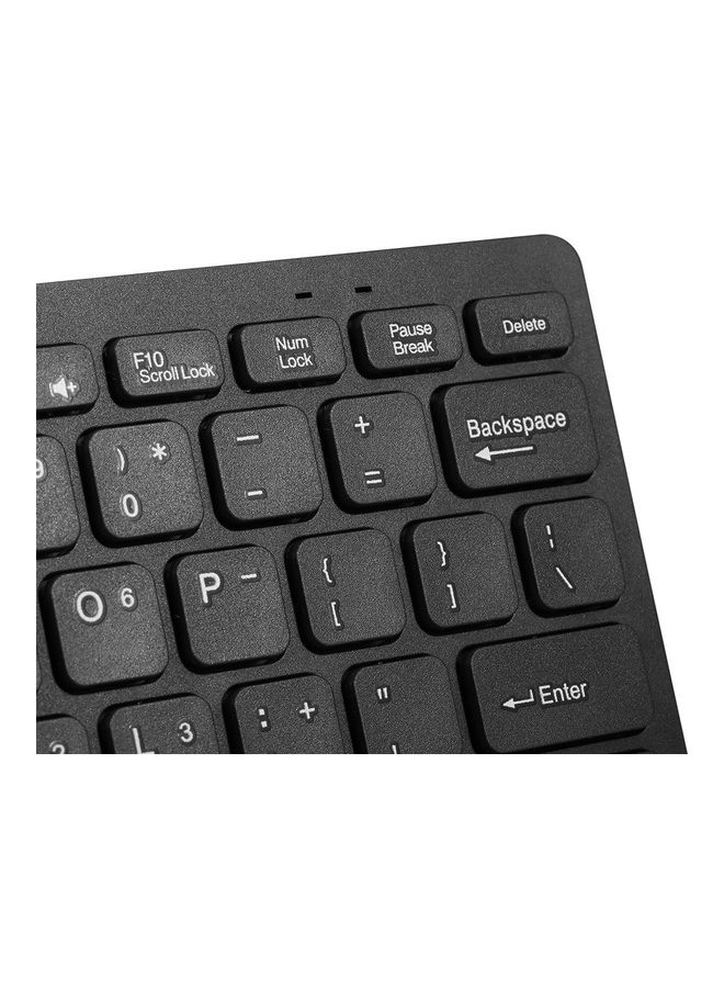 78-key USB Powered Wired Mini Keyboard Black - Image 3