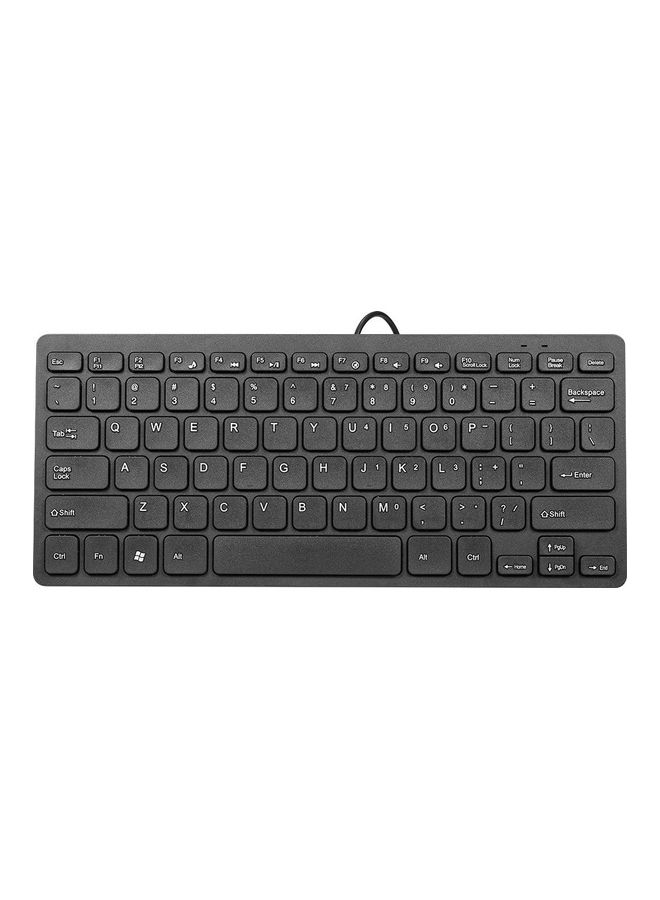 78-key USB Powered Wired Mini Keyboard Black - Image 5