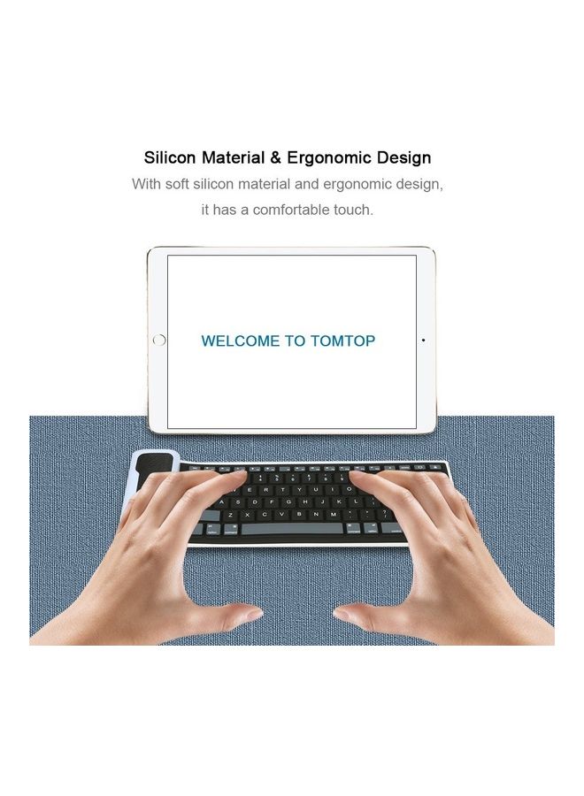 85 Keys Ultra Thin Bluetooth Mini Keyboard Black - Image 3