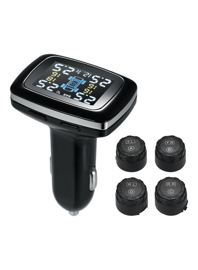 Generic - 5-Piece Wireless Tire Pressure Monitoring System Digital LCD Display With 4 External Sensors - Image 1