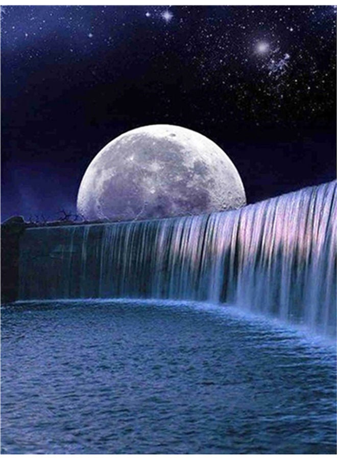 Moon And The Falls DIY 5D Diamond Painting Multicolour - Image 1