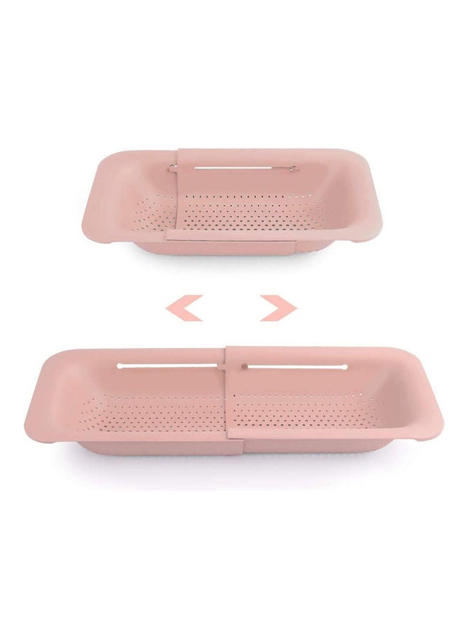 WYOK Collapsible Colander Kitchen Extendable Strainer pink - Image 1