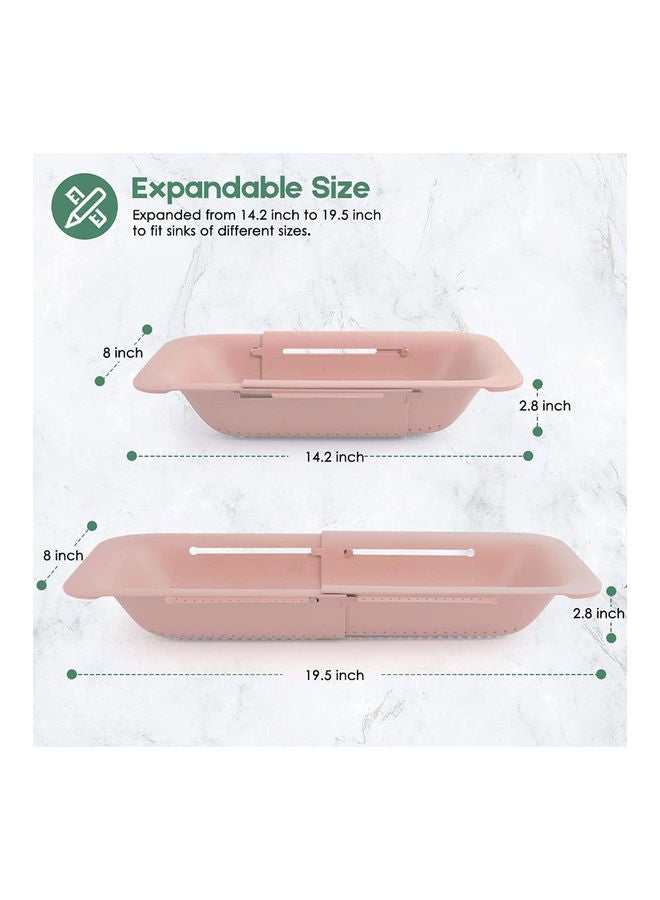 WYOK Collapsible Colander Kitchen Extendable Strainer pink - Image 3