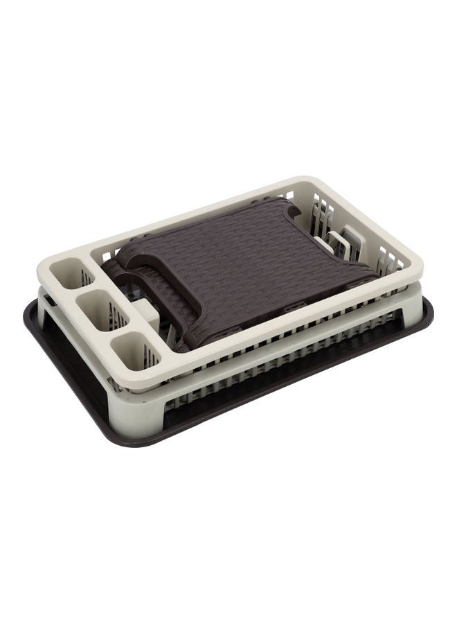 DELCASA - Double Layer Dish Drainer Rack Assorted 44x8x30cm - Image 1