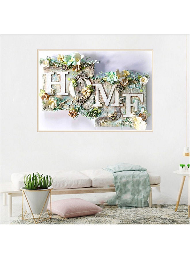 Floral Home DIY 5D Diamond Painting Multicolour