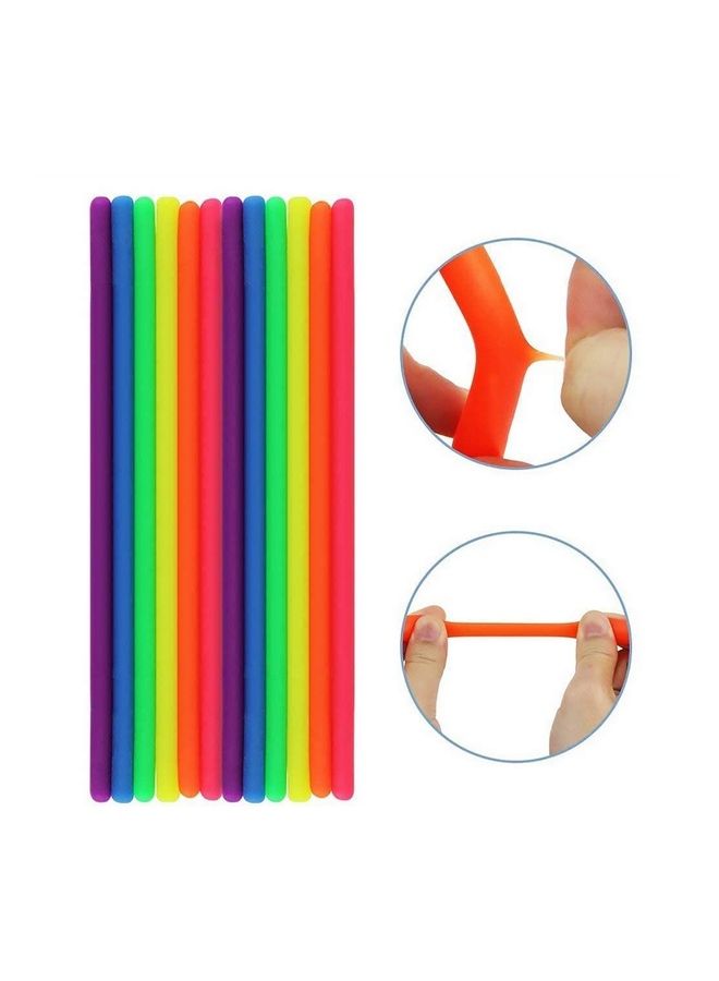 Set Of 12 Colorful Sensory Fidget Stretchy Strings  - Image 4