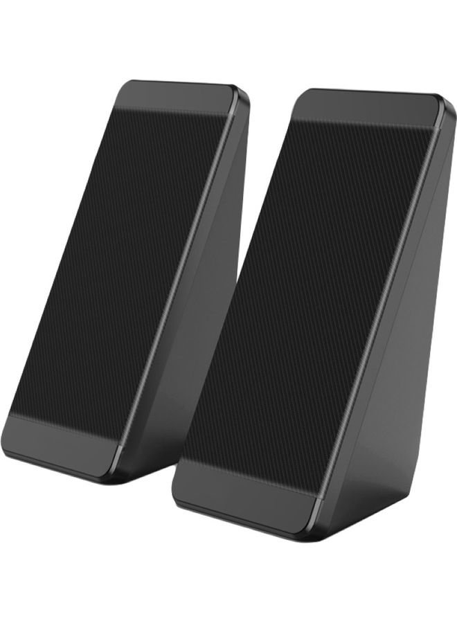 مكبرات صوت سلكية لأجهزة اللابتوب من قطعتين لون أسود - Image 1