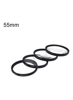Generic 4-Piece Optical Glass Close-up Filters for SLR Camera Black/Clear  - Image 1