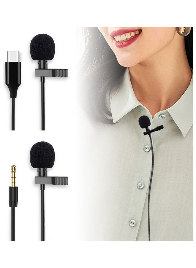 Mini Lapel Clip Microphone For Phone DWJX37560498 Black - Image 2