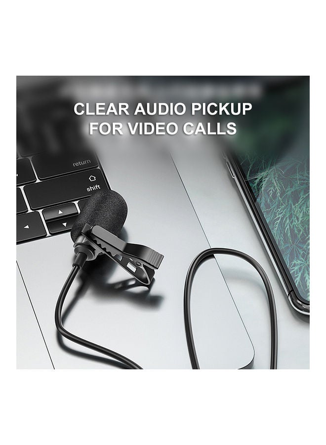 Mini Lapel Clip Microphone For Phone DWJX37560498 Black - Image 3