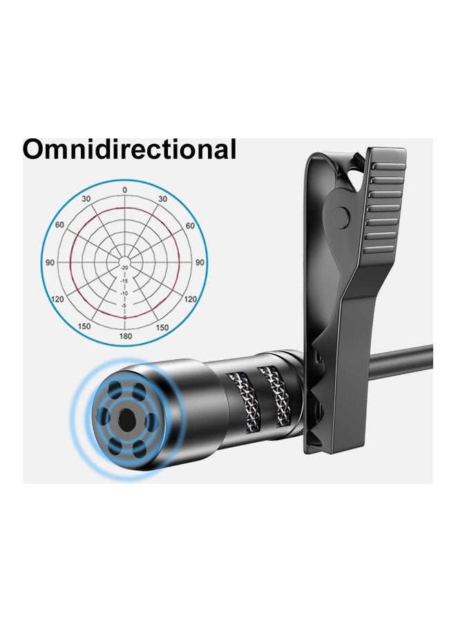 Mini Lapel Clip Microphone For Phone DWJX37560498 Black - Image 4