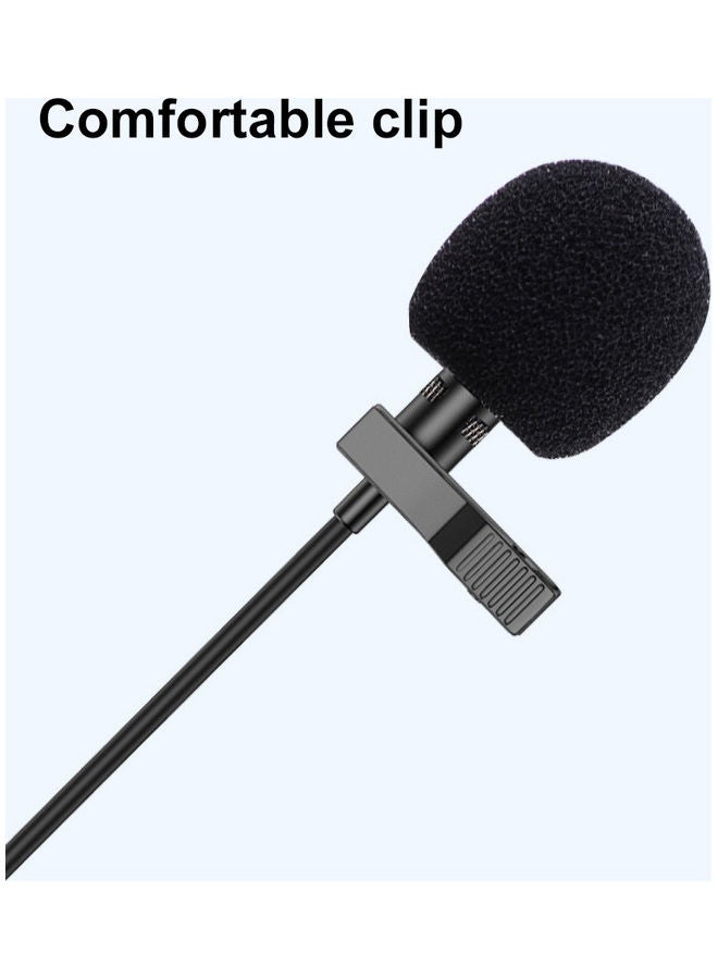 Mini Lapel Clip Microphone For Phone DWJX37560498 Black - Image 5