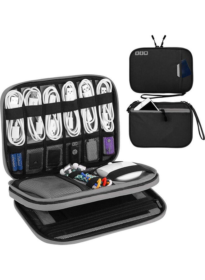 Multi-function Digital Accessories Storage Organizer Bag Black/Grey 
