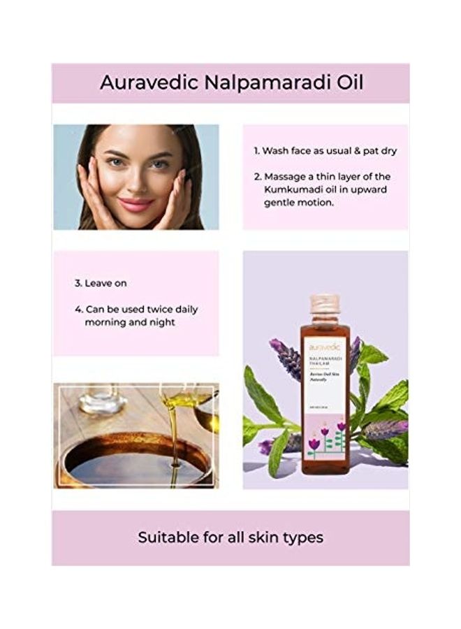 Auravedic Nalpamaradi Tailam For Face And Skin Multicolour 100ml  - Image 3