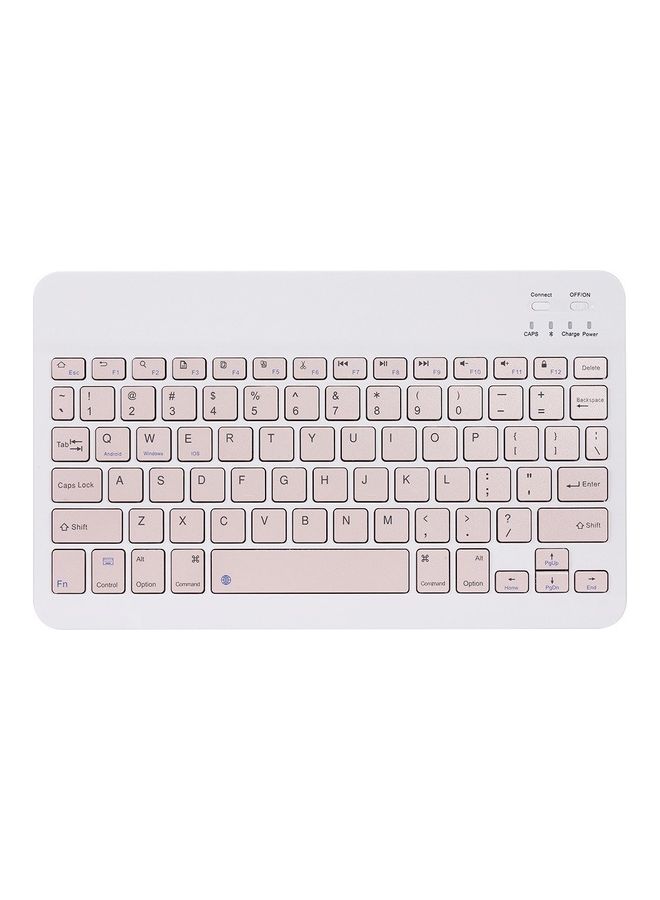 Wireless Bluetooth Keyboard Pink/White - Image 1