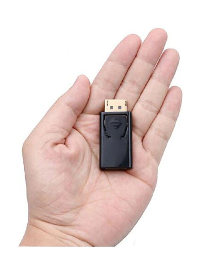 ماركة غير محددة محول لشاشة أجهزة الكمبيوتر HDTV  بمنفذ DP ذكر إلى HDMI أنثى بدقة 1080 بكسل لون أسود  - Image 1