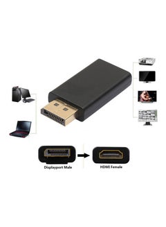 Generic 1080P HDTV PC Display Port DP Male to HDMI Female Adapter Black  - Image 4