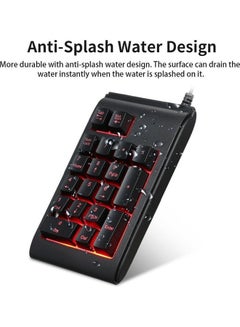 Generic USB Wired 19 Keys Mechanical Mini Numeric Keypad Black  - Image 5