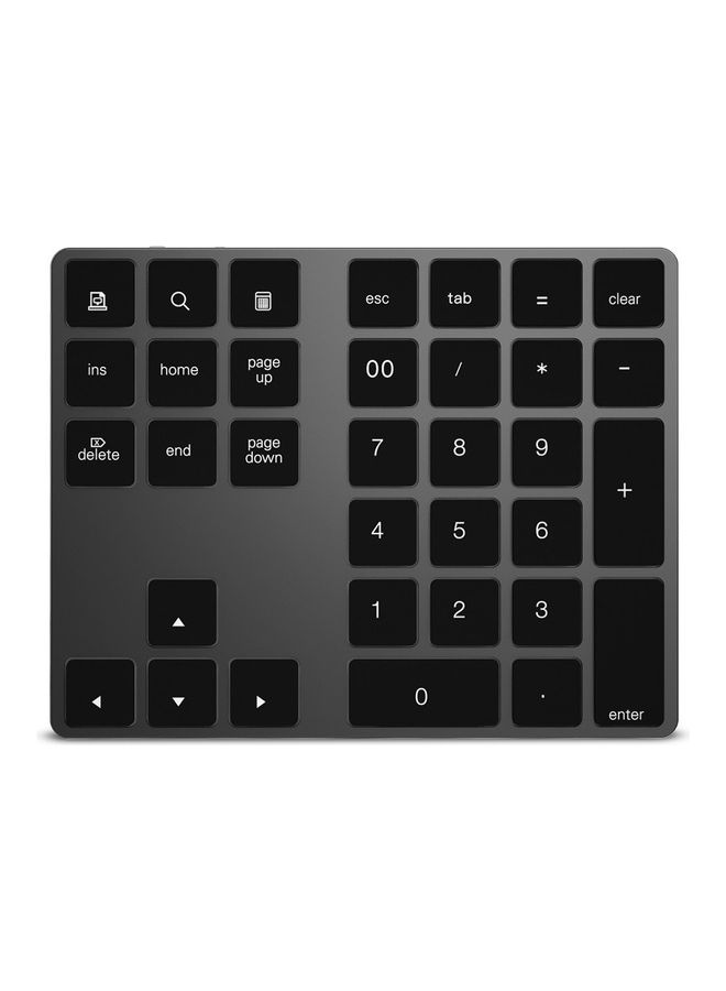 Aluminium  Wireless Numeric Keyboard Black - Image 1