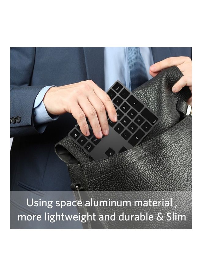 Aluminium  Wireless Numeric Keyboard Black - Image 3