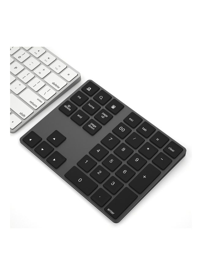 Aluminium  Wireless Numeric Keyboard Black - Image 4