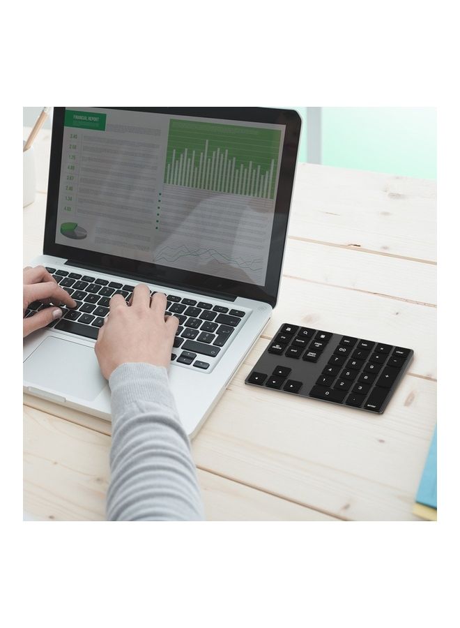 Aluminium  Wireless Numeric Keyboard Black - Image 5