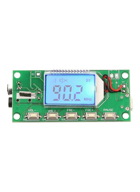 Wireless Microphone Stereo FM Transmitter Module Green/Grey/Black